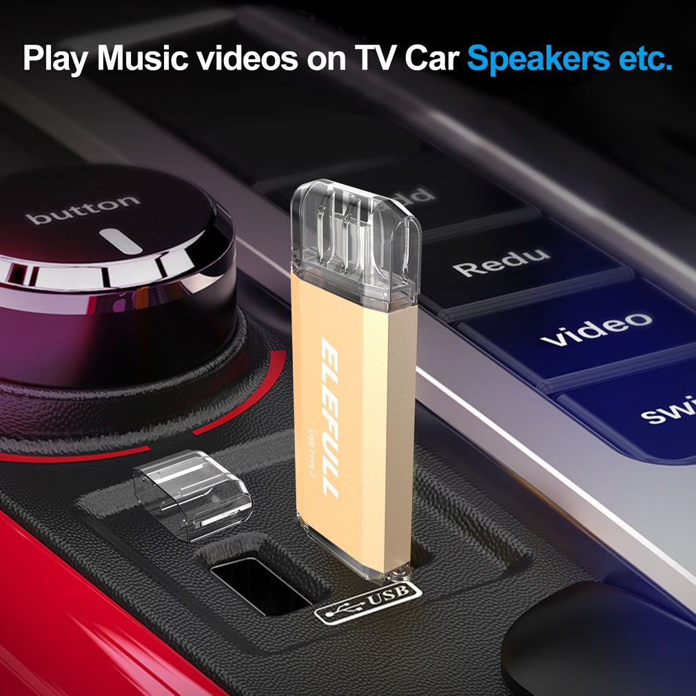 (United Kingdom) Type C / USB C Flash drive for Android smart phone and computer TV speaker car player etc. copy photos videos music work and life