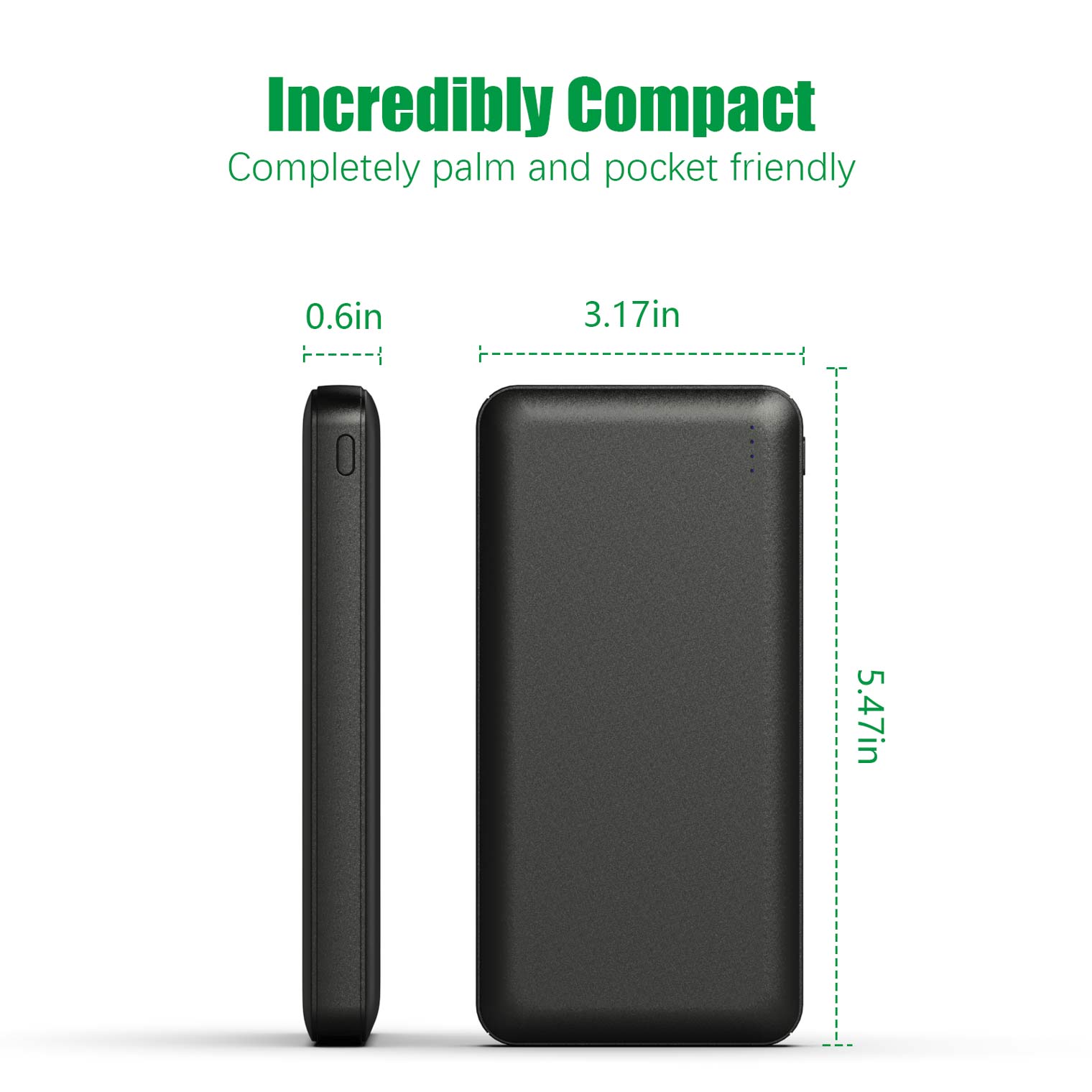 Mini Power bank portable charger 10000mAh external battery pack charger For iphone, ipad, Samsung, Huawei, Smartphones Speaker etc.
