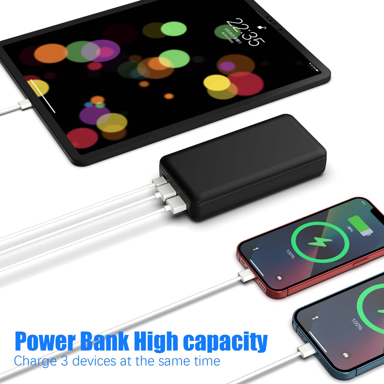 Power Bank, 26800mAh Phone Portable Charger, External Battery Pack, Fast charging  For iphone, ipad, Samsung, Huawei, Smartphones etc.